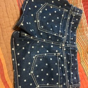 Polka dot jean daisy duke shorts! Size 2.